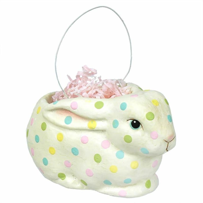 Polka Dot Bunny Bucket  |  Easter