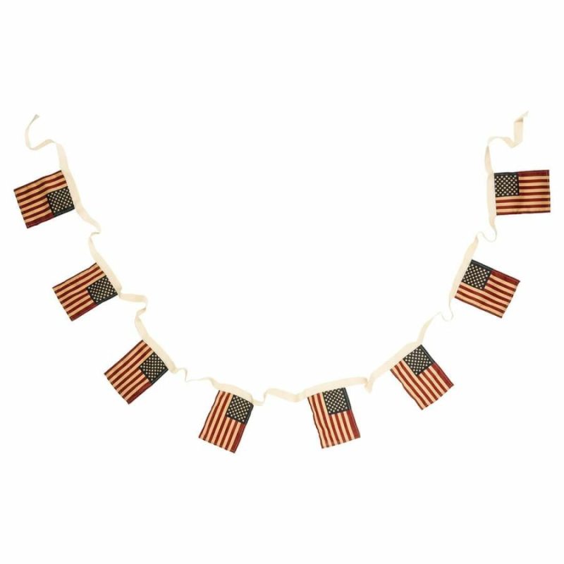 Primitives Americana Eight Flag Garland  |  Patriotic