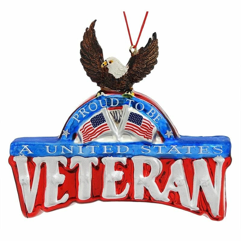 Proud To Be A Veteran Ornament  |  Patriotic