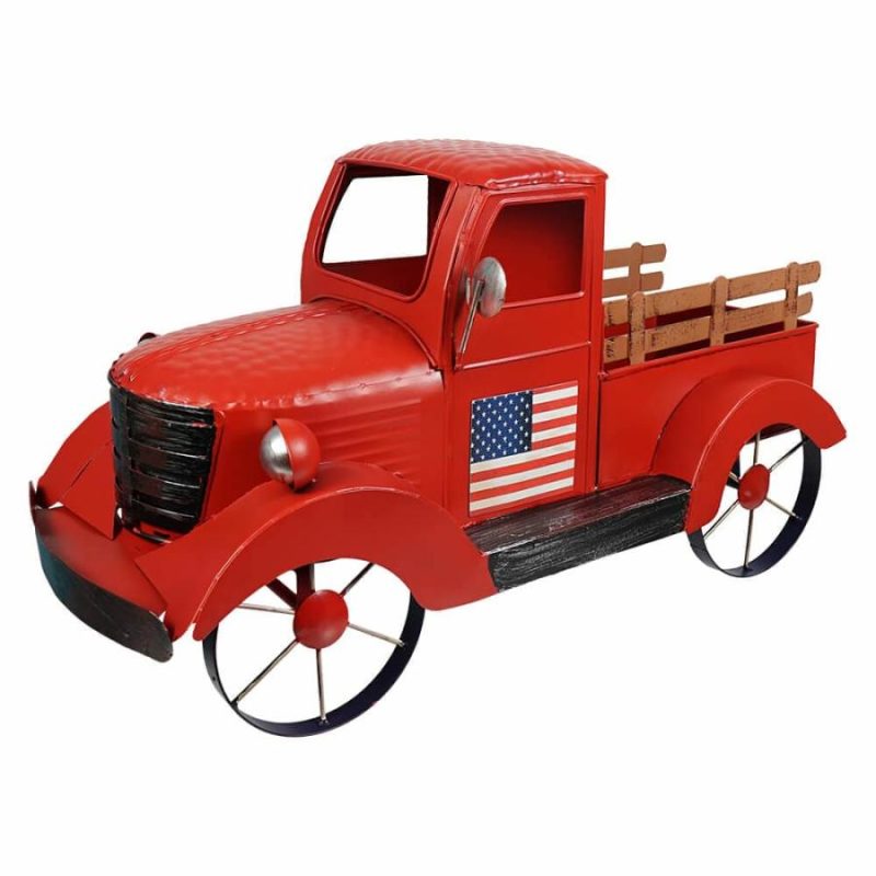 Red Metal Antique Truck  |  Easter