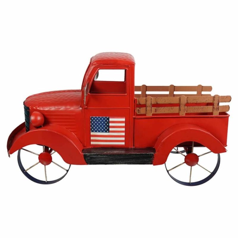 Red Metal Antique Truck  |  Easter