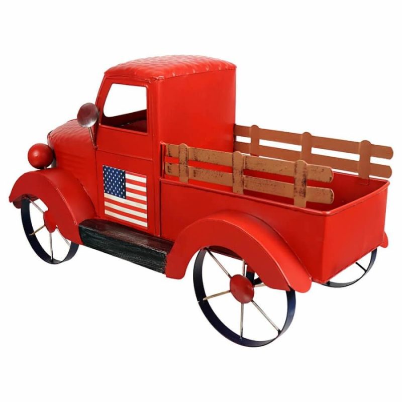 Red Metal Antique Truck  |  Easter