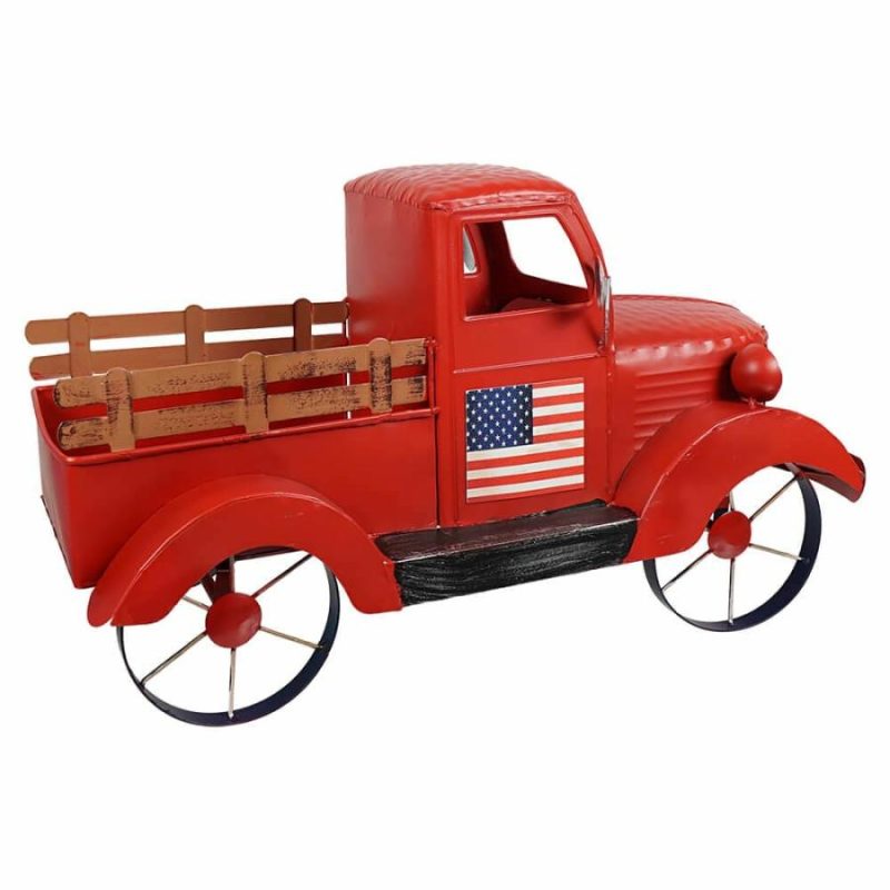 Red Metal Antique Truck  |  Easter