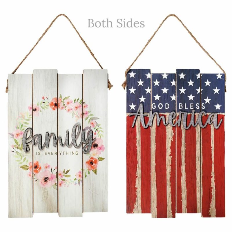 Reversible Family Americana Slat Decor  |  Patriotic