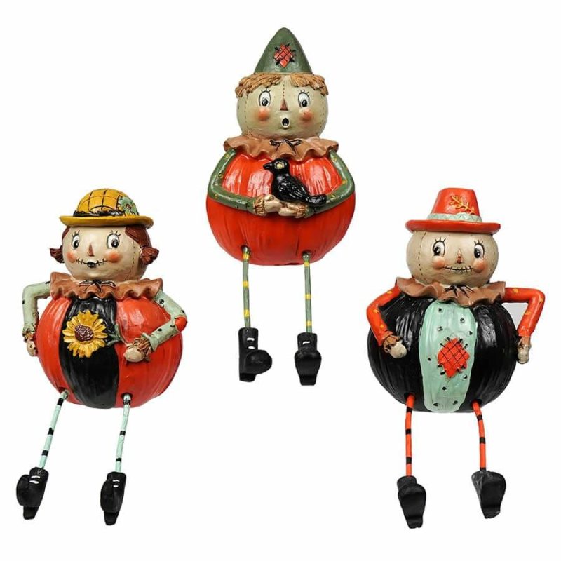 Scarecrow Pumpkin Sitters Set/3  |  Thanksgiving