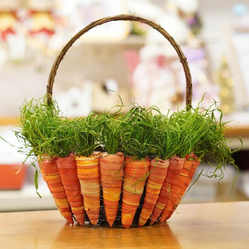 Sisal Carrot Basket  |  Easter