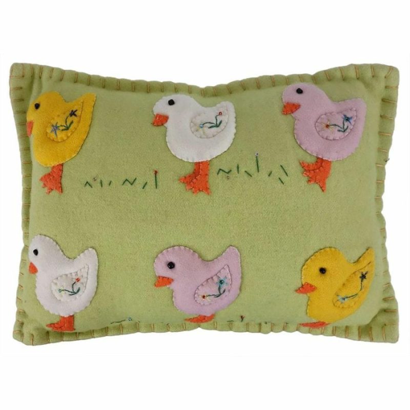 Six Chicks Pillow  |  Easter