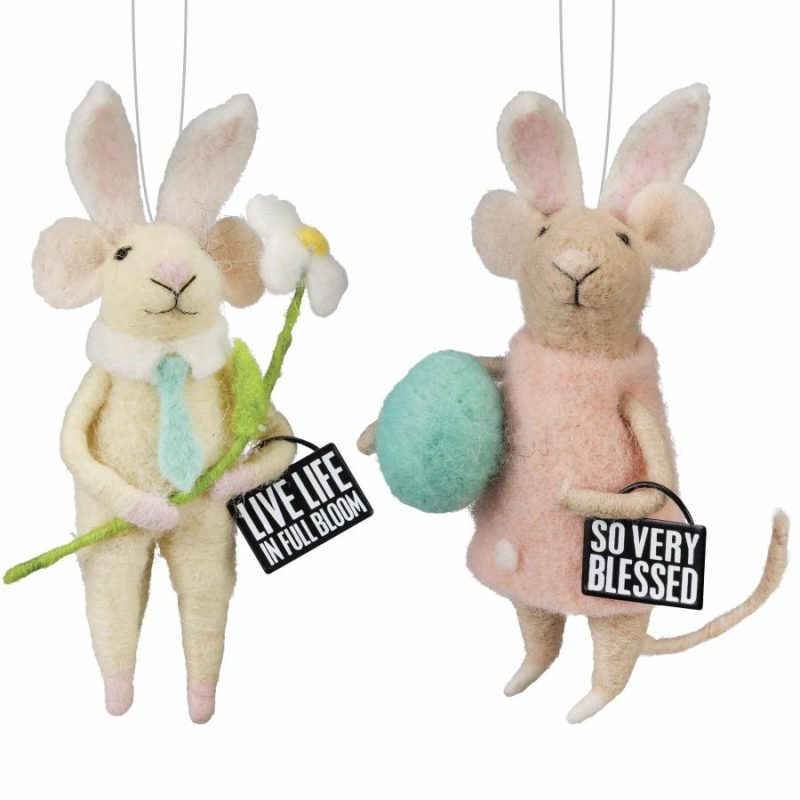 So Very Blessed Critter Ornaments Set/2  |  Easter