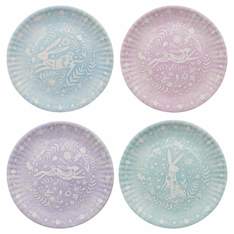 Spring Fables Melamine Plates Set/4  |  Easter