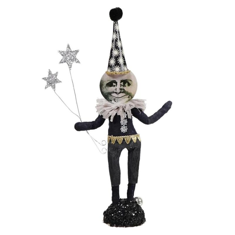 Spun Cotton Illusion Moon Man Figure  |  Halloween