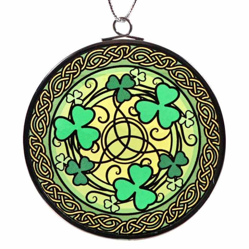 St. Patrick’s Stained Glass Celtic Design Ornament  |  St. Patrick’s Day