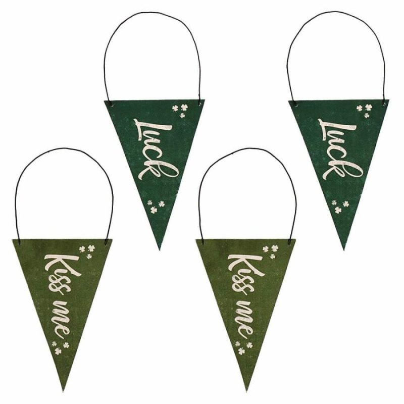 St. Pat’s Pennant Flag Ornaments Set/4  |  St. Patrick’s Day