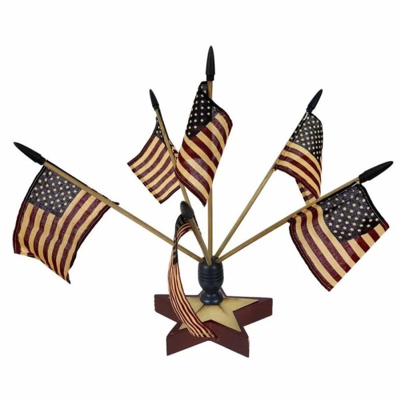 Star Finial With Flags  |  Patriotic