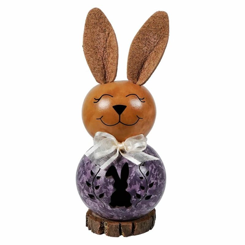 Tiny Purple Willow Bunny With Bunny Cutout  |  Easter