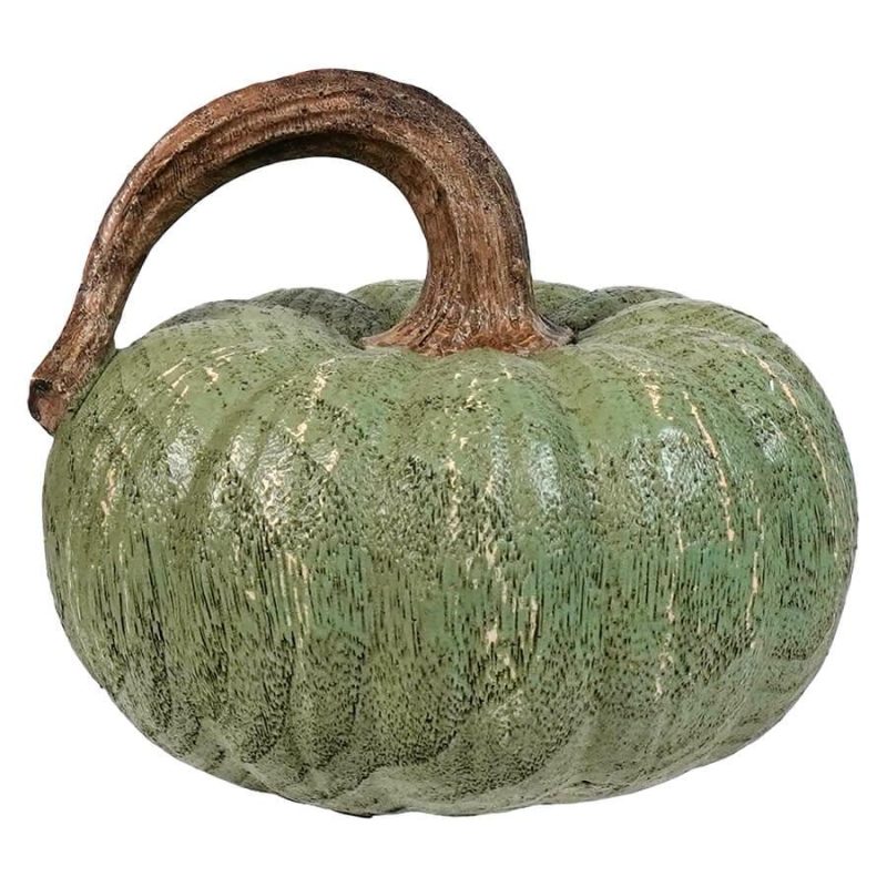 Traditional Green Resin Harvest Pumpkin  |  Thanksgiving