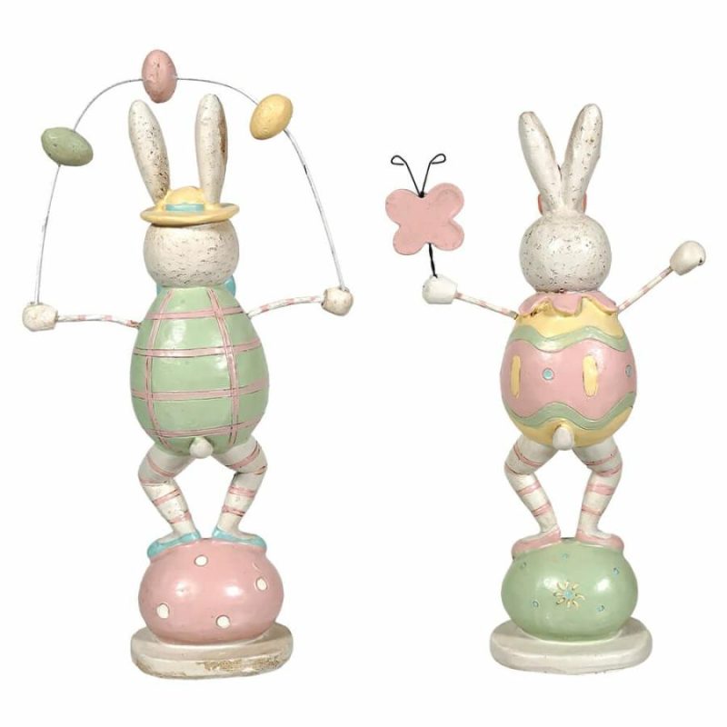 Vintage Bunny Figures Set/2  |  Easter