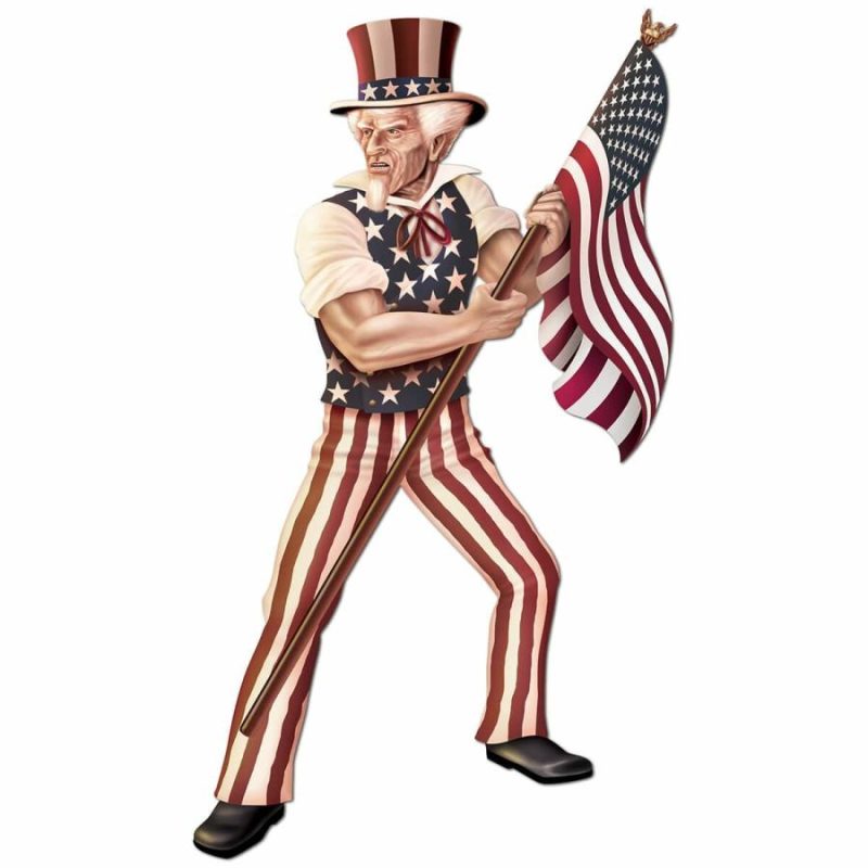 Vintage Patriotic Jointed Uncle Sam  |  Patriotic