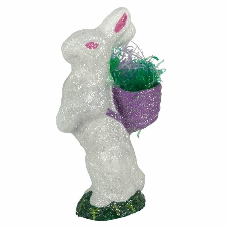 White Bunny With Green Base  |  Easter