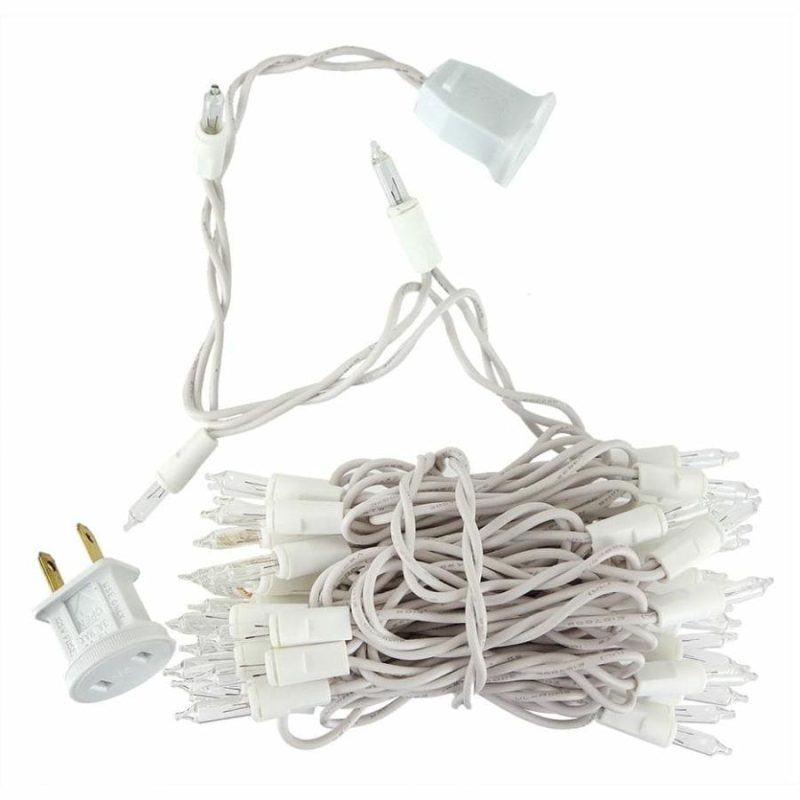 White Cord White Lights 50 Light Strand  |  Hanukkah