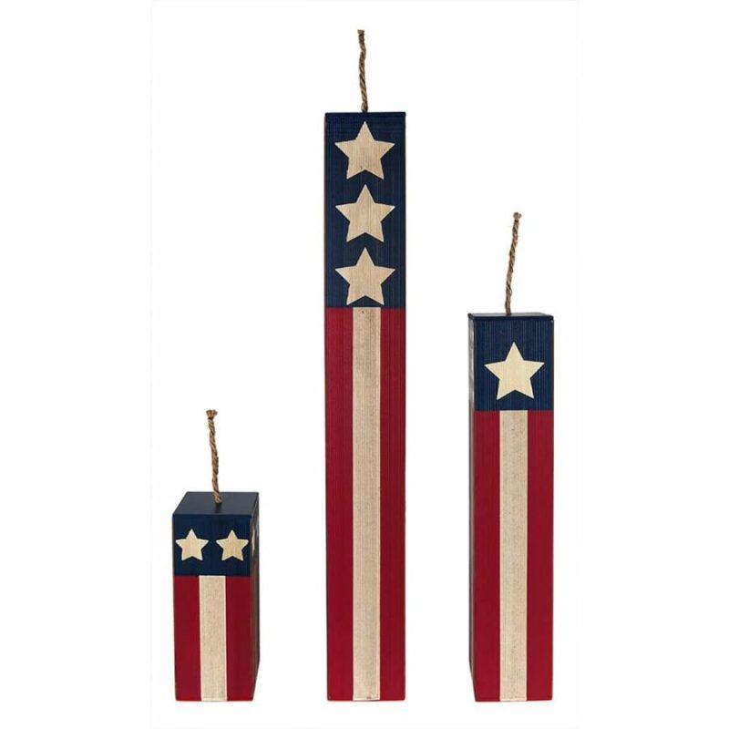 Wood Americana Fireworks Set/3  |  Patriotic