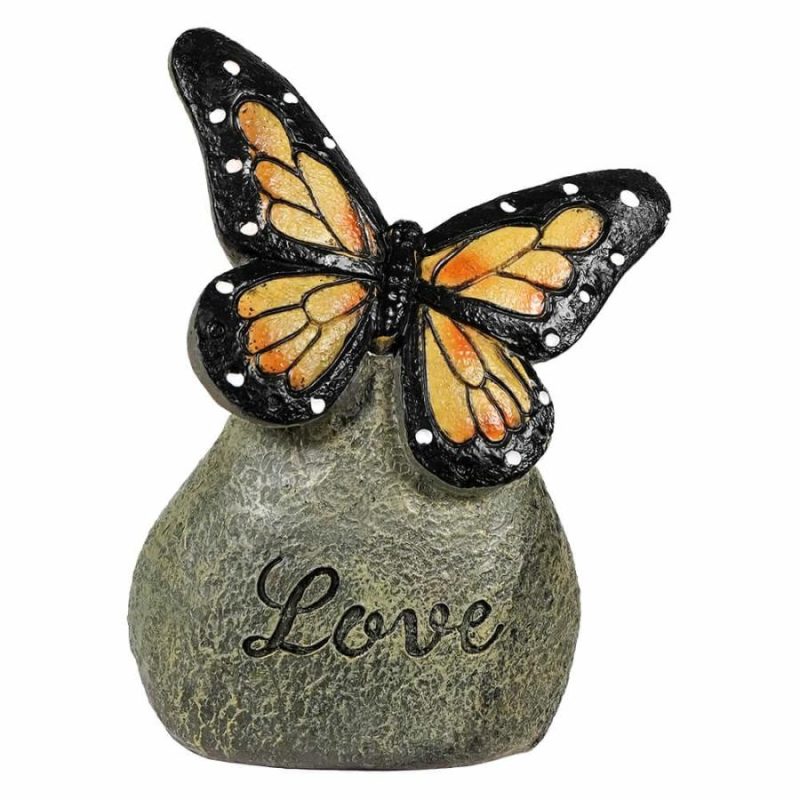 Yellow Butterfly On “Love” Stone  |  Easter