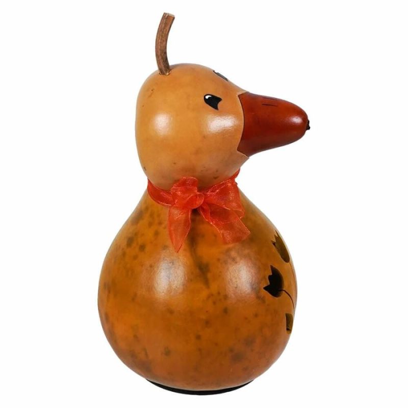 Yellow Duck Dillard Miniature Gourd With Tulip Cutout  |  Easter