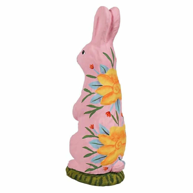 Standing Hand Painted Pink Chocolate Bunny  |  Easter