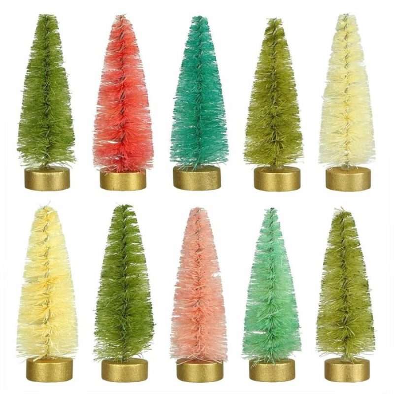 Pastel Bottle Brush Trees Box/10  |  Easter