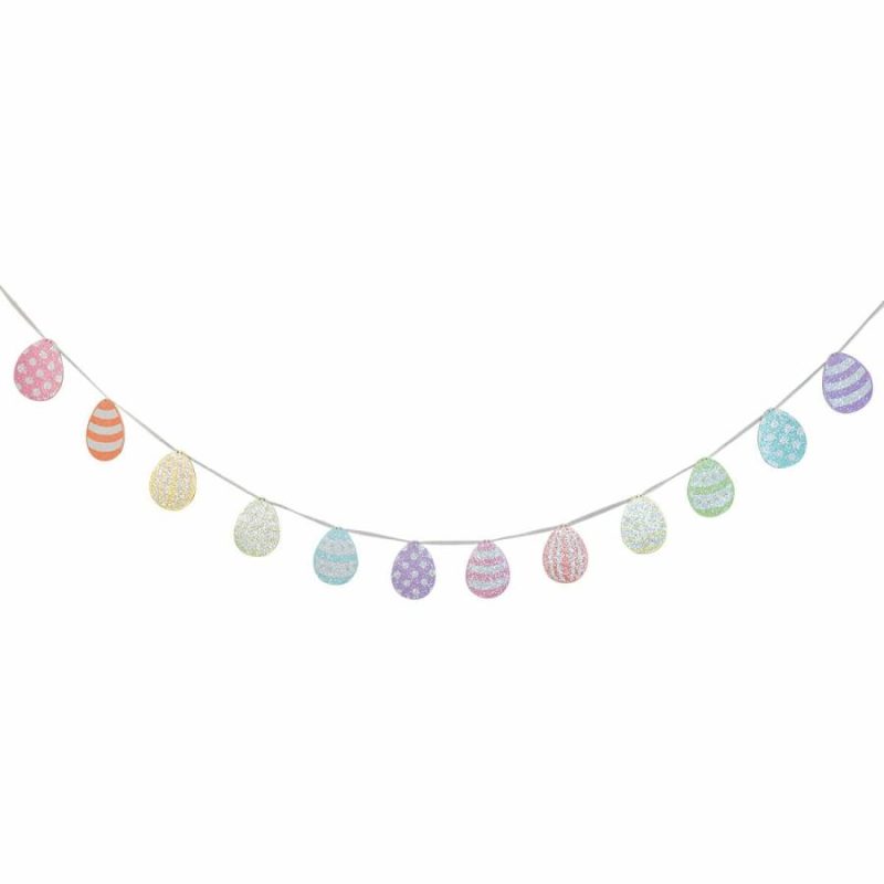 Spring Rainbow Egg Garland  |  Easter